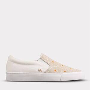 NEW MYKOS women's piper slip-on shoe in cream/grey